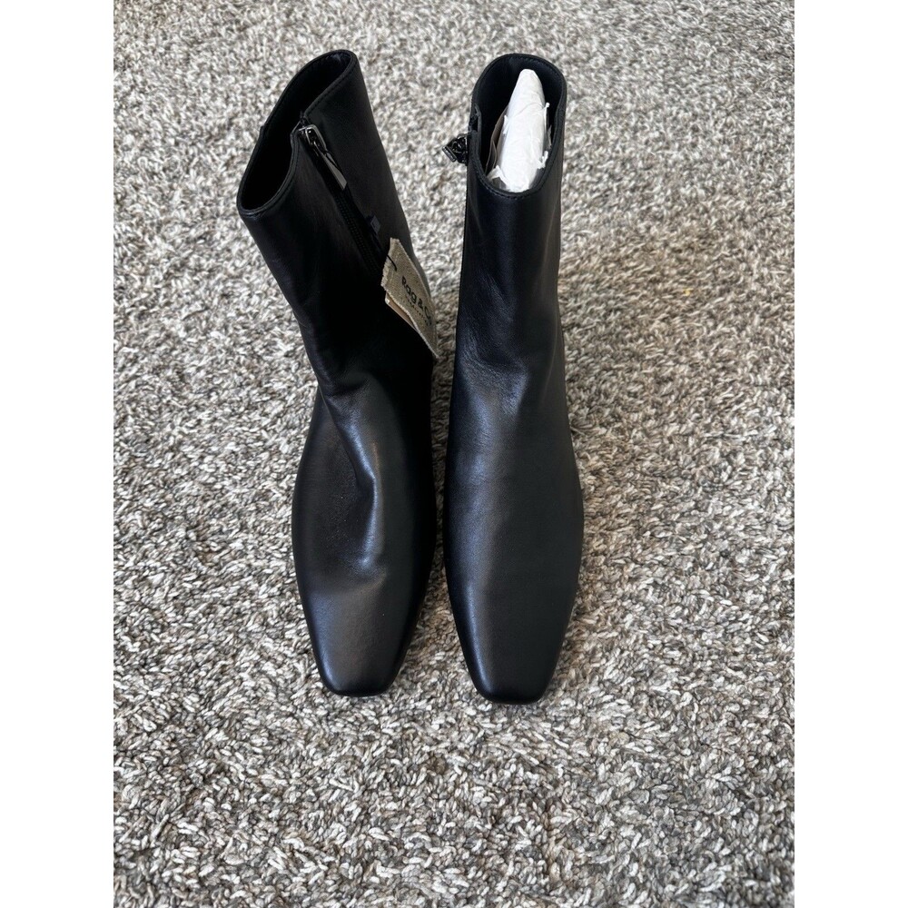 Rag & Co Ankle Boots Womens 8 Black Square Toe Side Zip Low Heel NWT